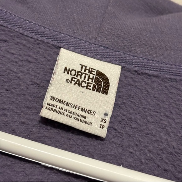 North Face Purple Long Sleeve Zip Up Hooded Sweatshirt Lightweight Jacket Sz. XS - Picture 8 of 10